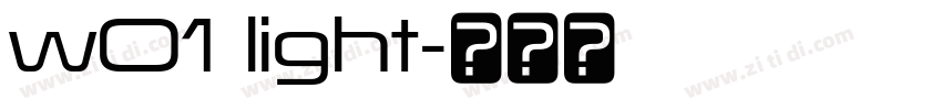 w01 light字体转换